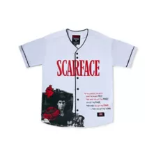 White Scarface Baseball Jersey at Spencer's