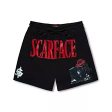 Black Scarface Logo Lounge Shorts at Spencer's