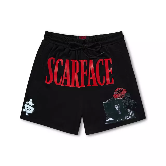 Black Scarface Logo Lounge Shorts at Spencer's