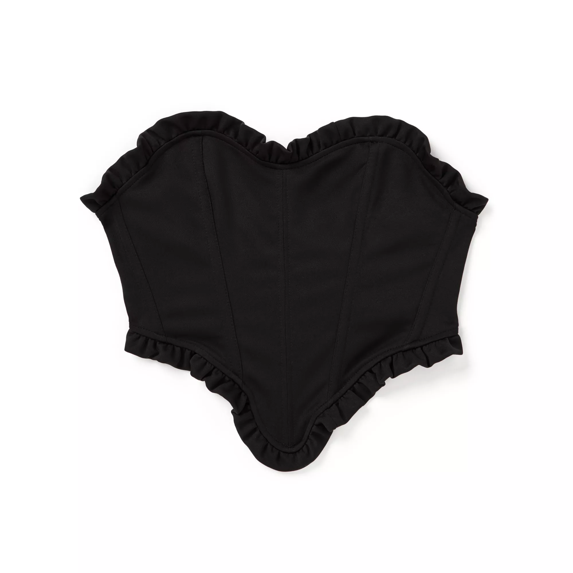 Black Strapless Heart Corset