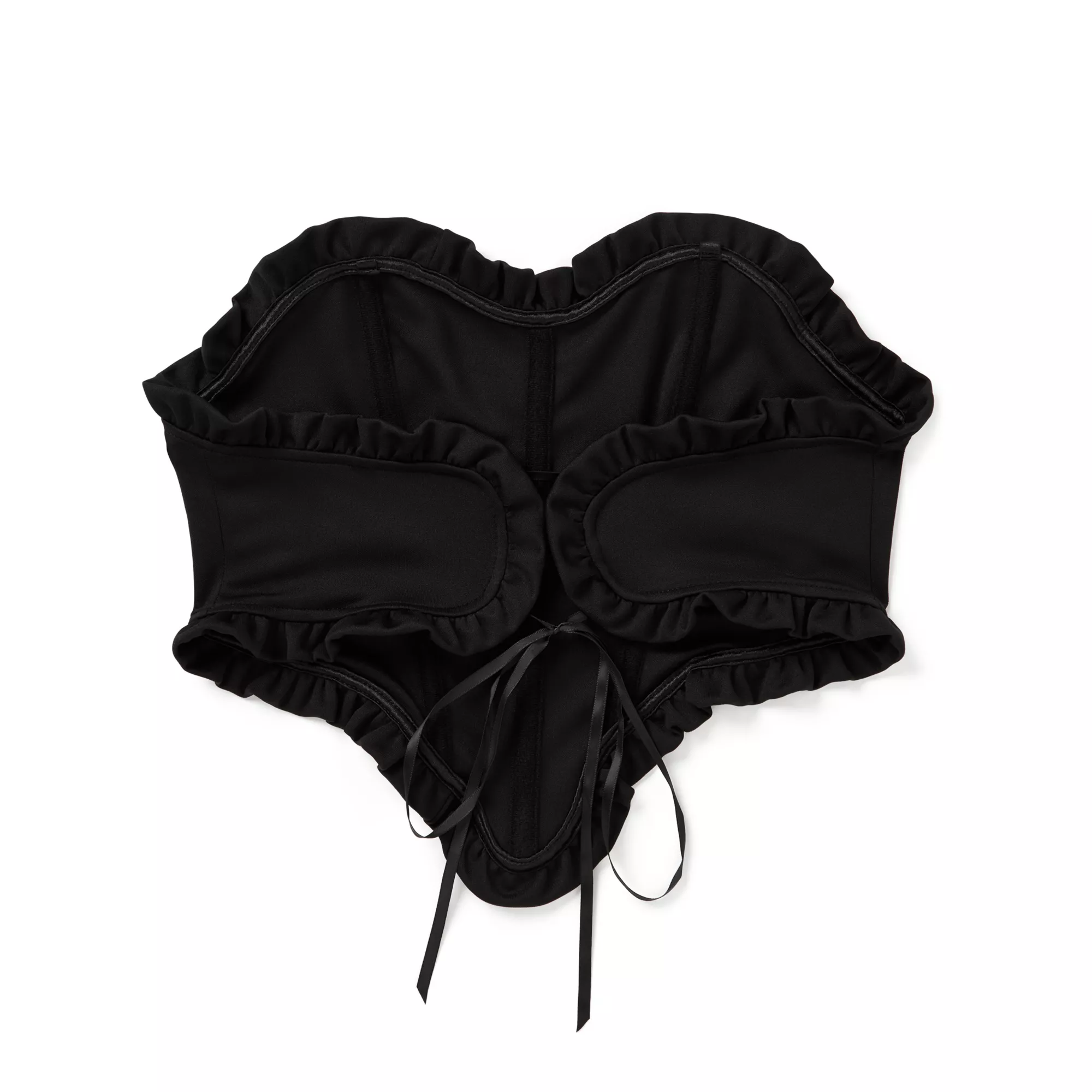 Black Strapless Heart Corset at Spencer's