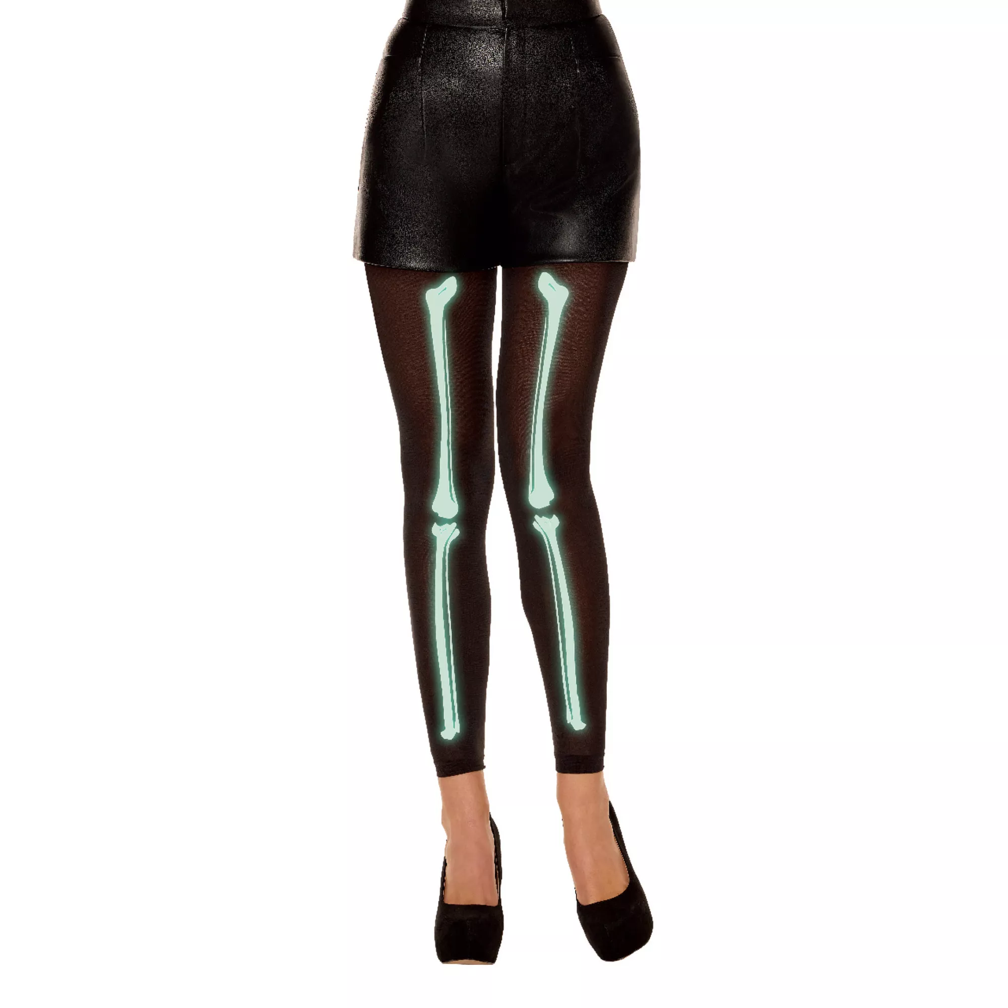 Glow in the Dark Skeleton Stockings at Spencer's