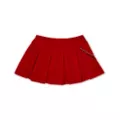 Red Velvet Chain Pleated Mini Skirt at Spencer's