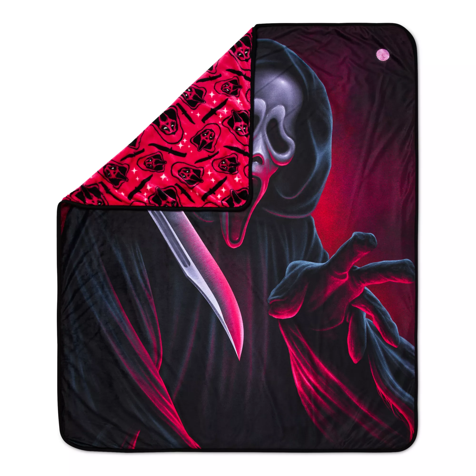 Ghost Face Knife Double Sided Fleece Blanket at Spencer's