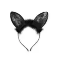 Furry Cat Ears Headband at Spencer's