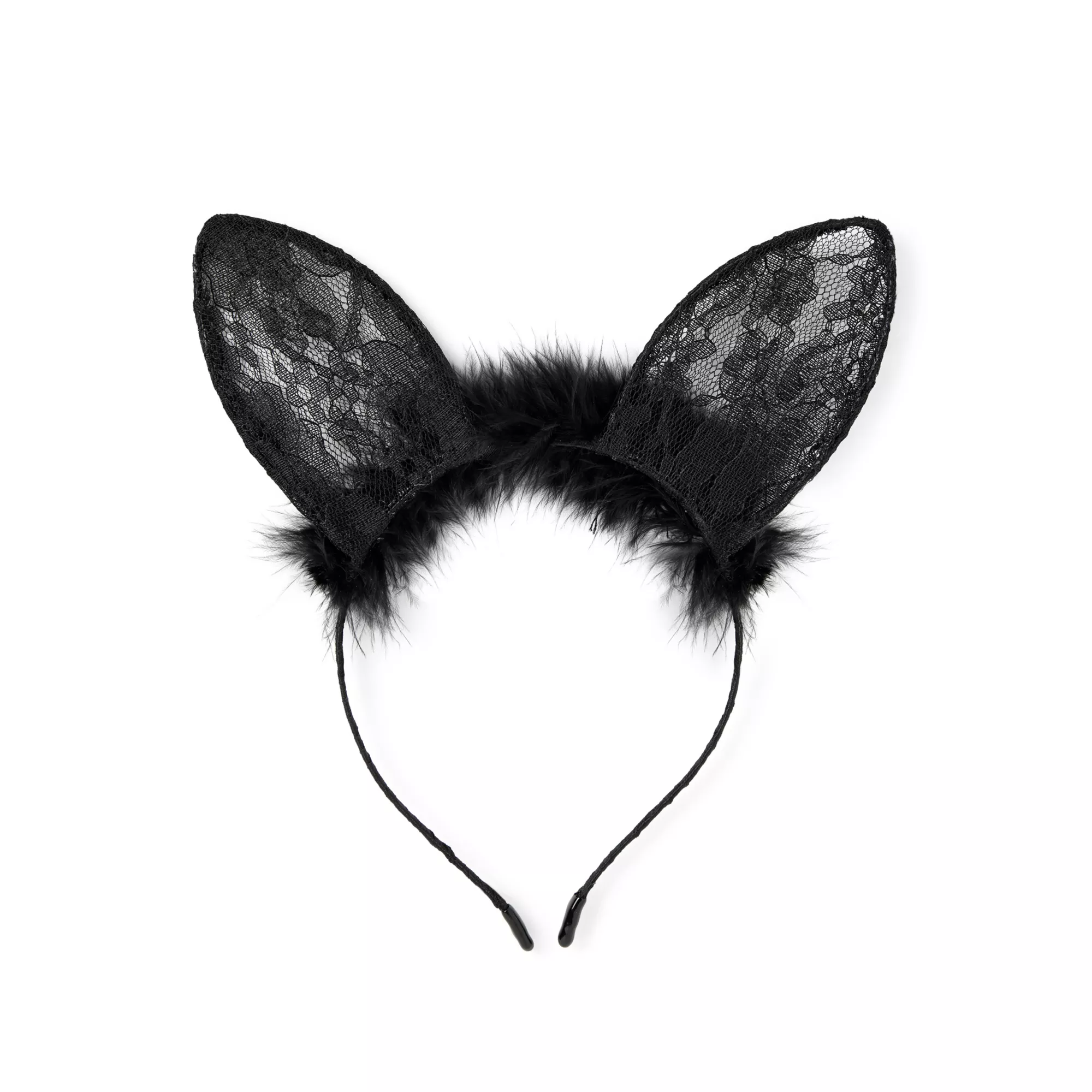 Furry Cat Ears Headband at Spencer's