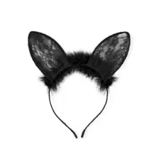 Furry Cat Ears Headband at Spencer's