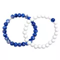 Blue and White Long Distance Bracelets - 2 Pack at Spencer's
