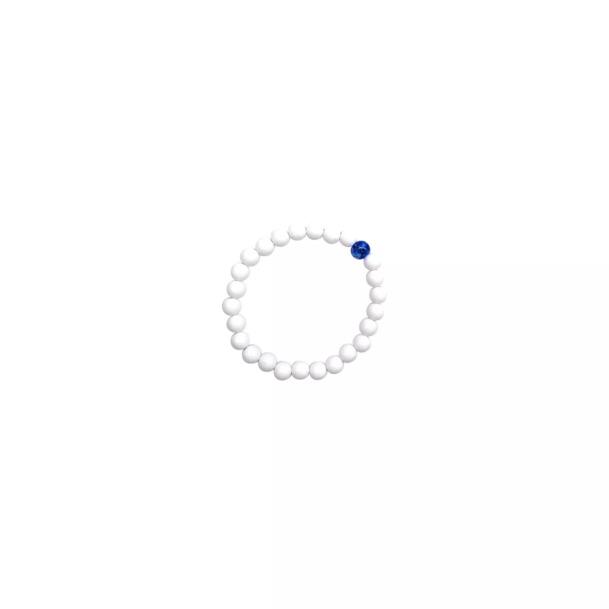 Royal Blue and White Marble Long Distance Bracelets - 2 Pack at Spencer's