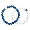 Navy and White Long Distance Bracelets - 2 Pack at Spencer's
