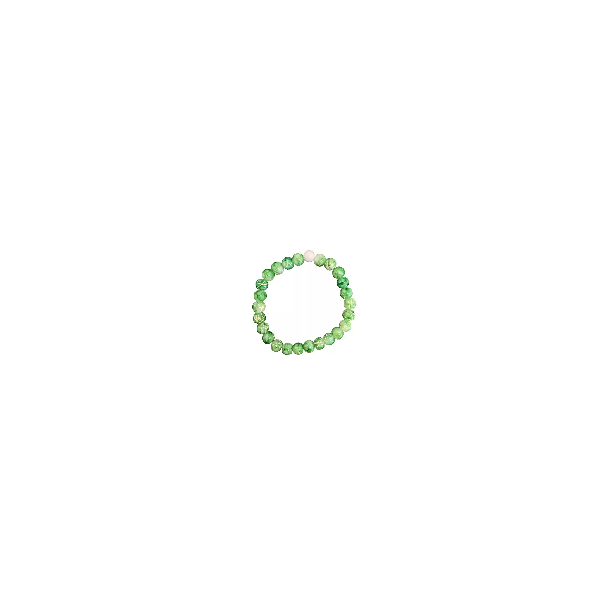 Green and White Long Distance Bracelets - 2 Pack