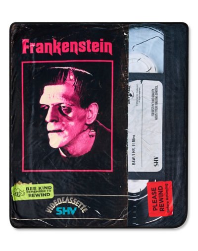 Frankenstein VHS Fleece Blanket - Universal Monsters