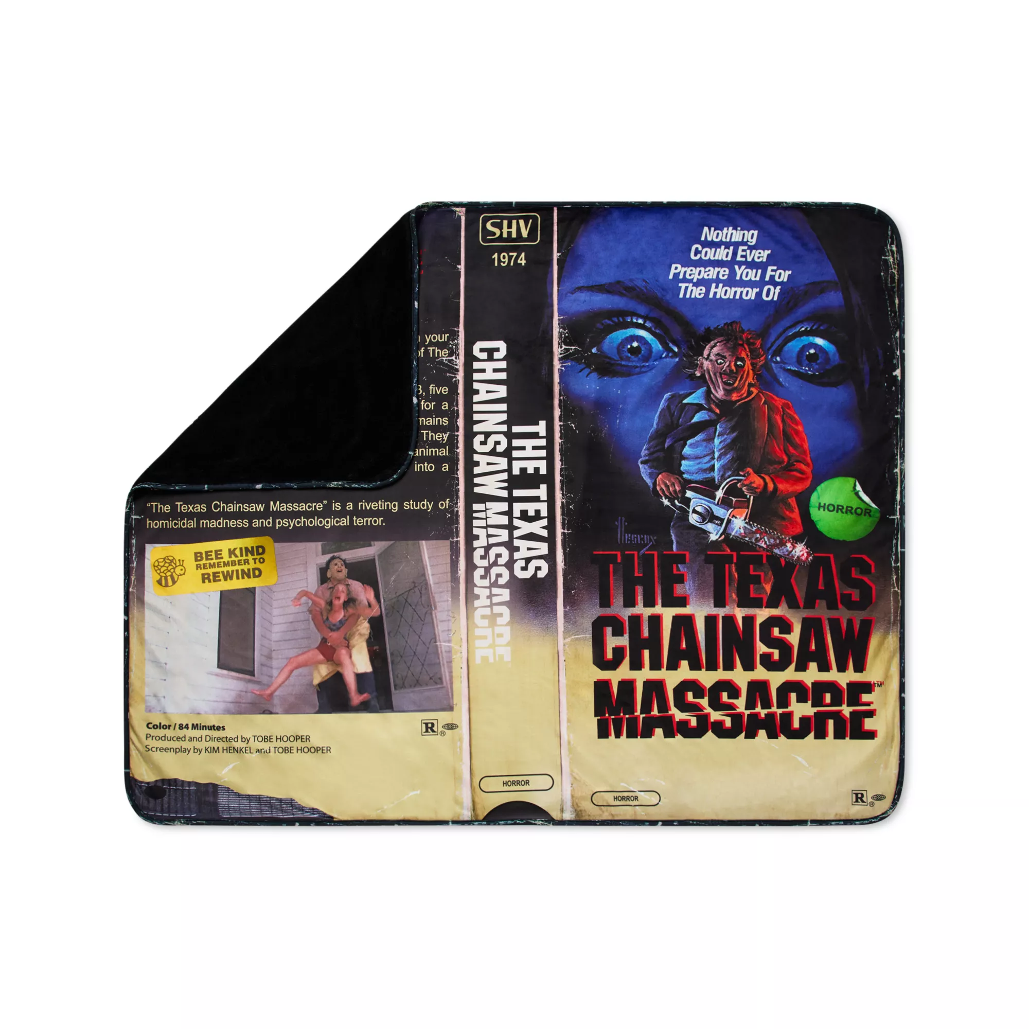 The Texas Chainsaw Massacre VHS Fleece Blanket at Spencer's