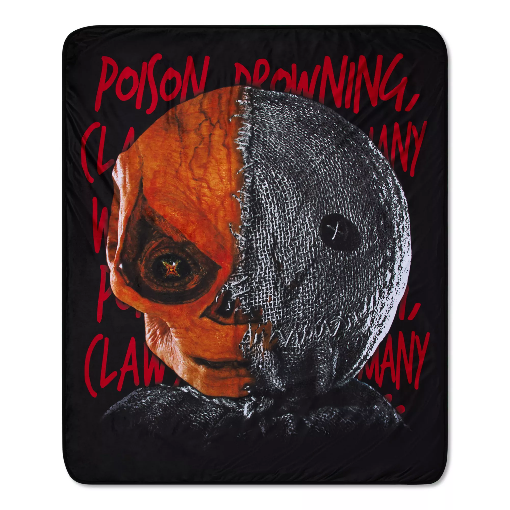 Split Face Sam Fleece Blanket - Trick 'r Treat at Spencer's