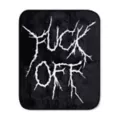 Fuck Off Lightning Double-Sided Fleece Blanket at Spencer's