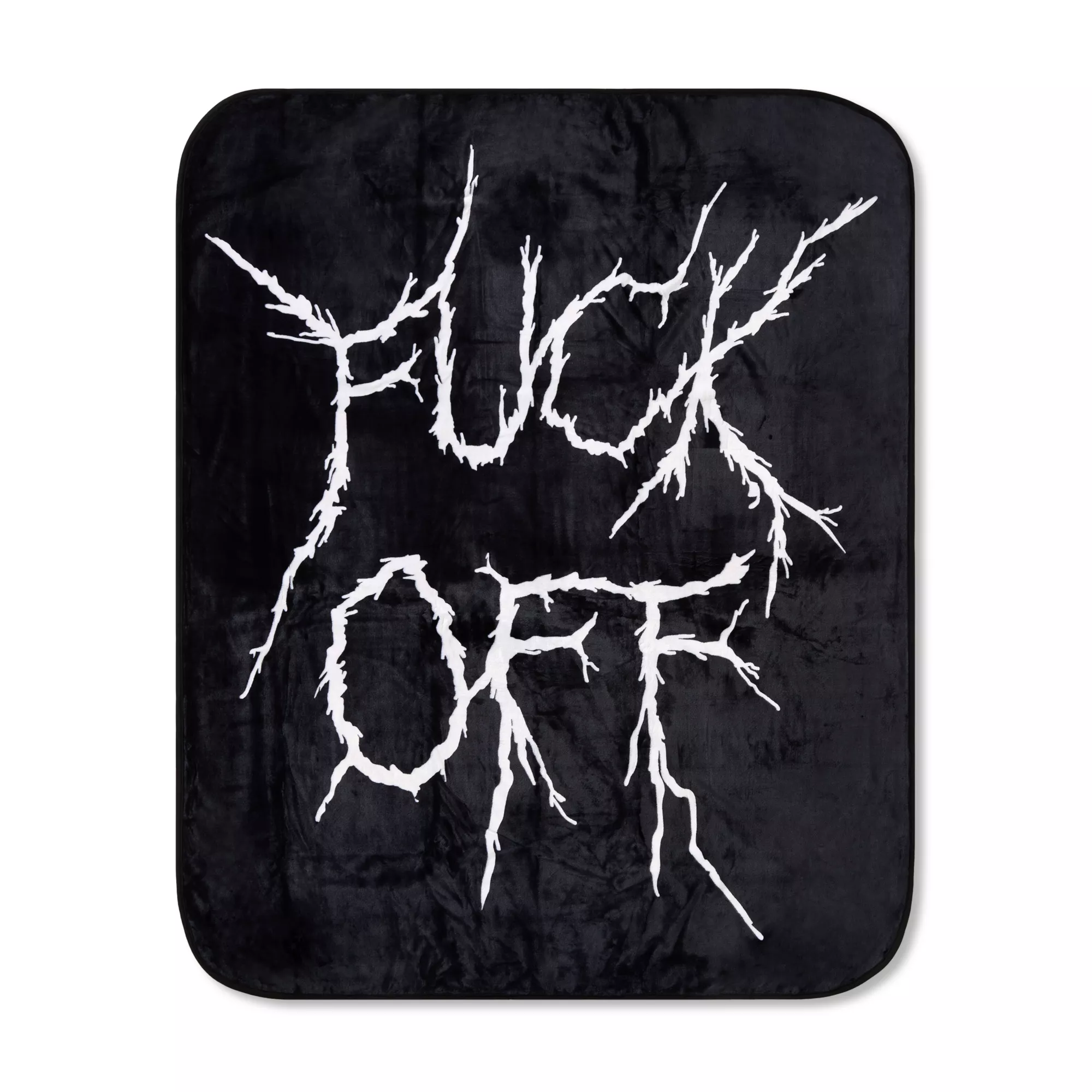 Fuck Off Lightning Double-Sided Fleece Blanket at Spencer's