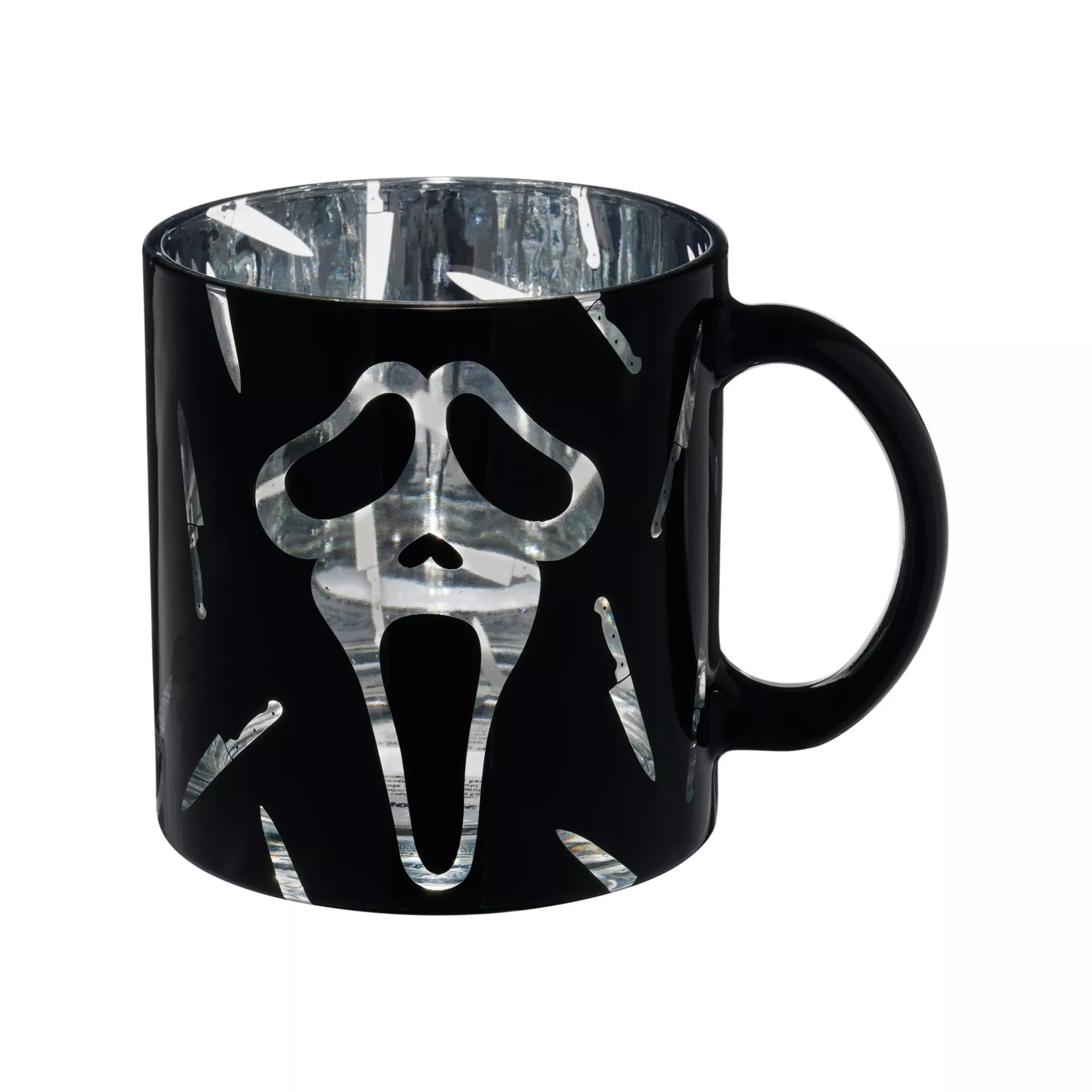 Ghost Face Knife Glass Coffee Mug - 20 oz. at Spencer's