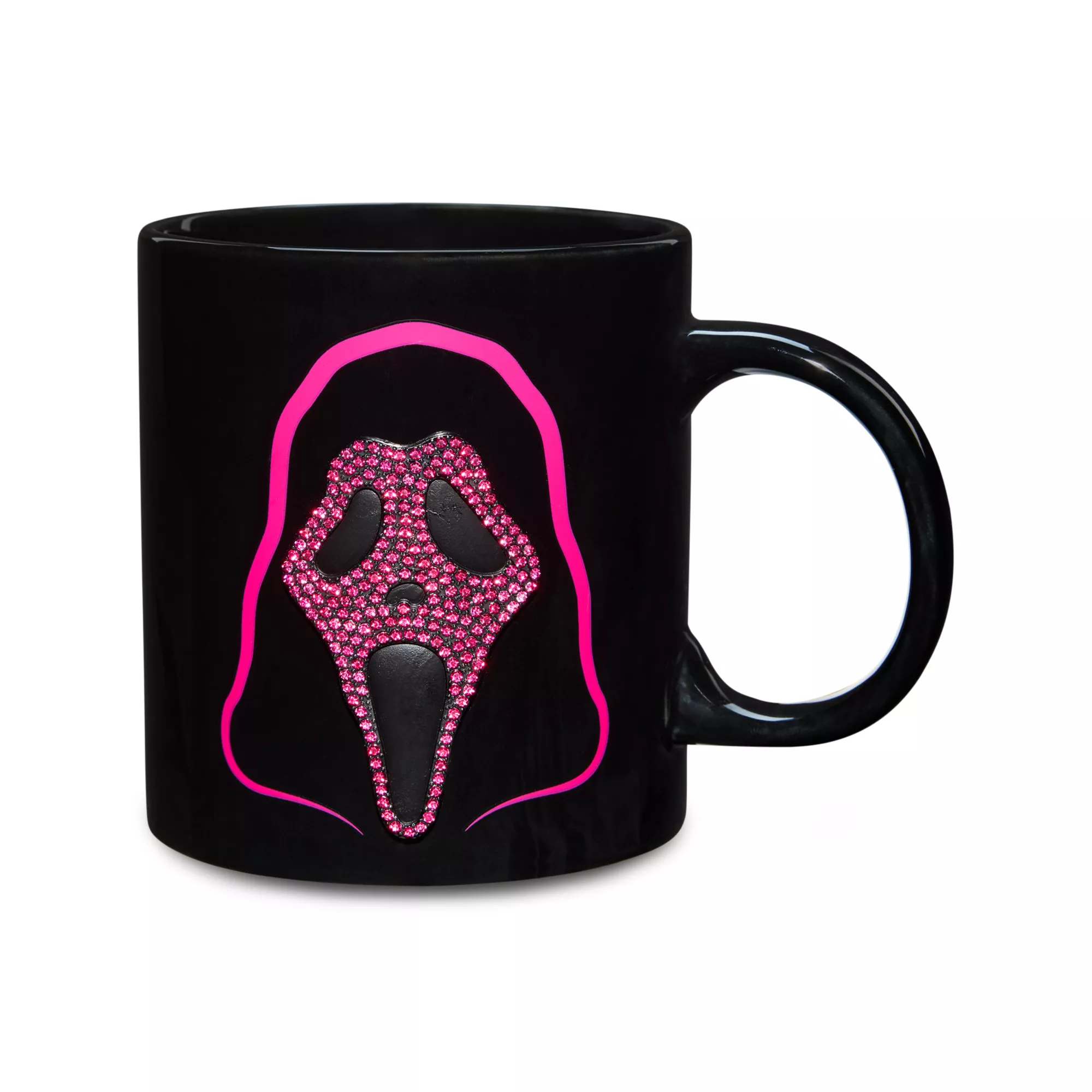 Ghost Face Rhinestone Mask Coffee Mug - 20 oz.
