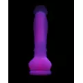 Glow in the Dark Glitter & Glow Waterproof Pink Vibrator 8 Inch - Hott Love Extreme at Spencer's