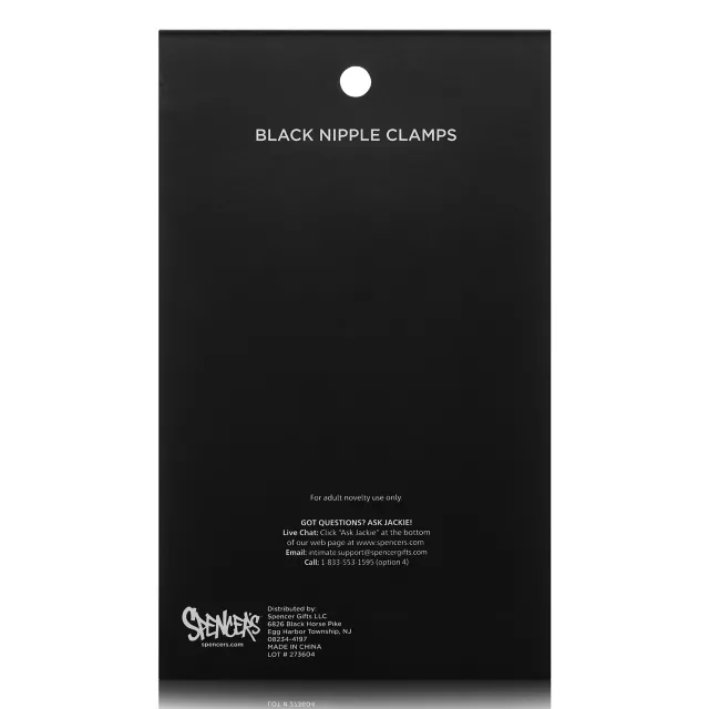 Pleasure Bound Black Nipple Clamps at Spencer's