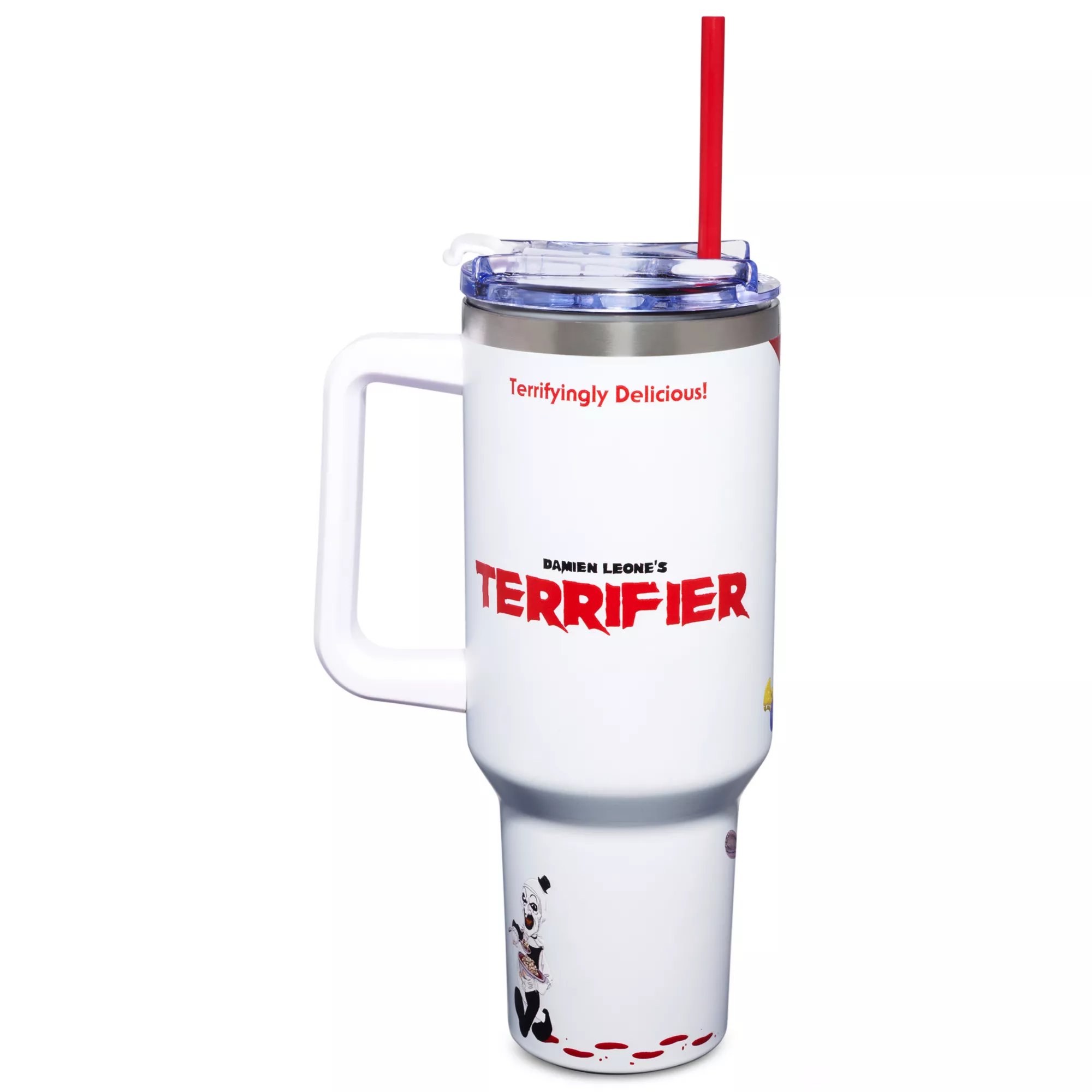 Art Crispies Travel Tumbler with Straw 40 oz. - Terrifier at Spencer's