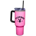 Pink Playboy Varsity Travel Tumbler with Straw - 40 oz. at Spencer's