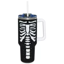 Rhinestone Ribcage Travel Tumbler with Straw - 40 oz. at Spencer's