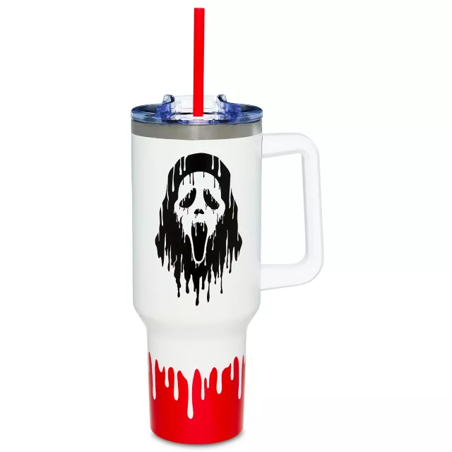 Ghost Face Stay Scary Travel Tumbler with Straw - 40 oz. at Spencer's