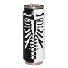 Black and White Ribcage Can Water Bottle - 17 oz. at Spencer's