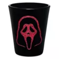 Black and Pink Ghost Face Glitter Shot Glass - 2 oz. at Spencer's