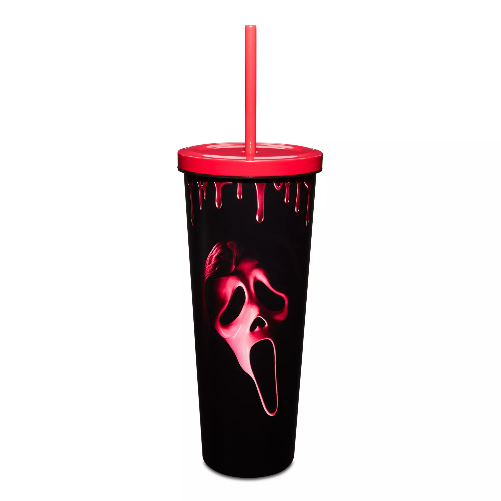 Ghost Face Red Blood Drip Cup with Straw - 20 oz. at Spencer's