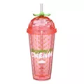 Strawberry Begging for Cream Dome Cup with Straw - 20 oz. at Spencer's
