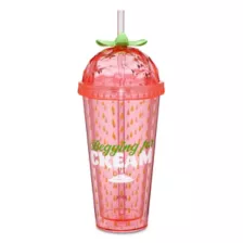 Strawberry Begging for Cream Dome Cup with Straw - 20 oz. at Spencer's