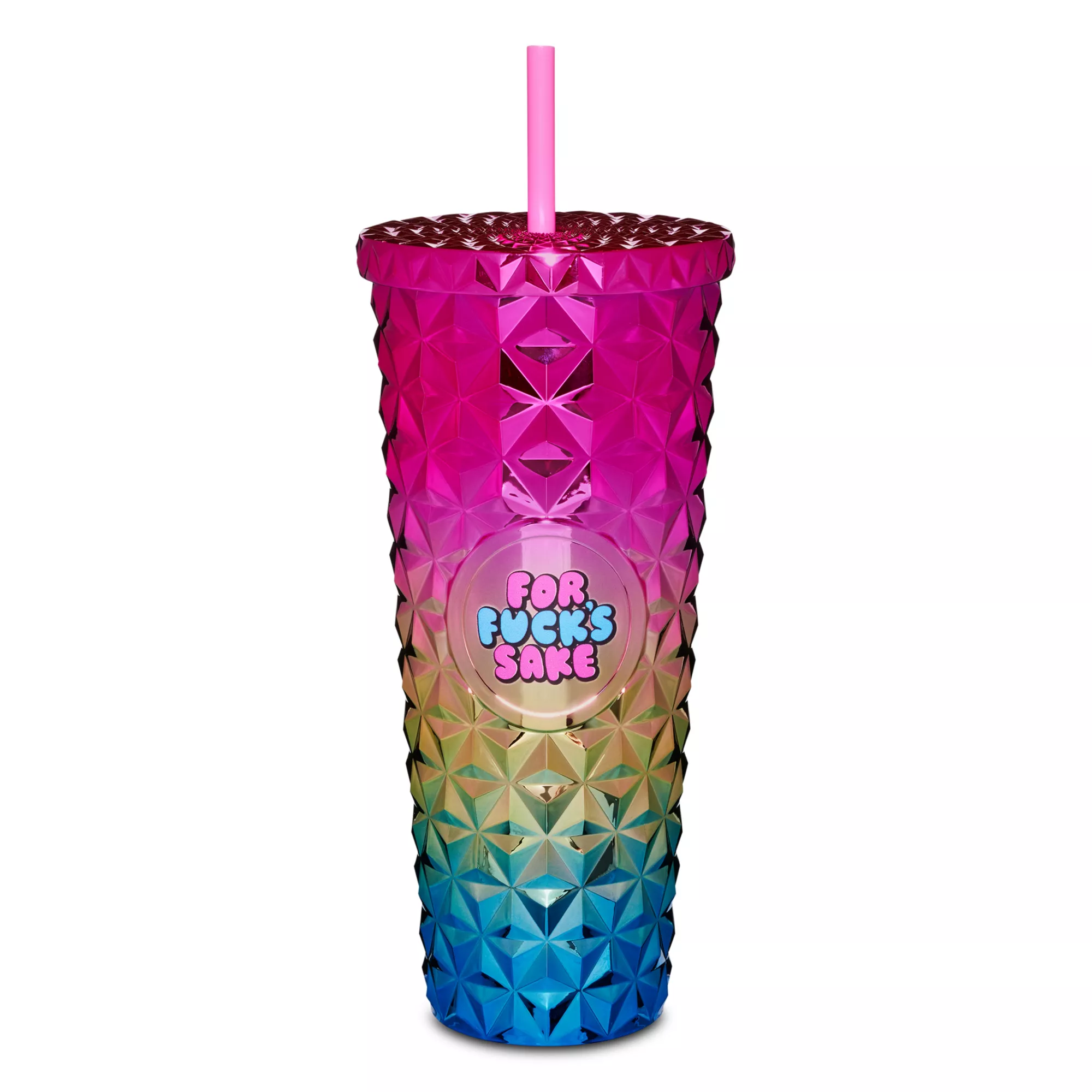 For Fuck's Sake Textured Ombre Cup with Straw - 20 oz. at Spencer's