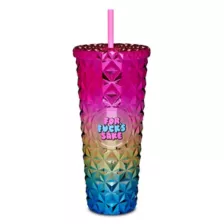 For Fuck's Sake Textured Ombre Cup with Straw - 20 oz. at Spencer's