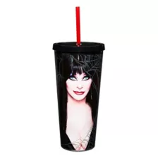 Elvira Mistress of the Dark Cup with Straw - 22 oz. at Spencer's