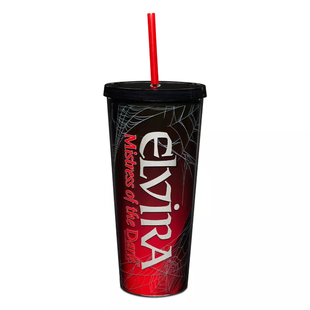Elvira Mistress of the Dark Cup with Straw - 22 oz. at Spencer's