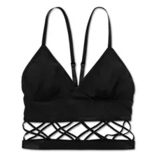 Black Caged Bralette at Spencer's