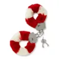 Candy Cane Fur Handcuffs at Spencer's