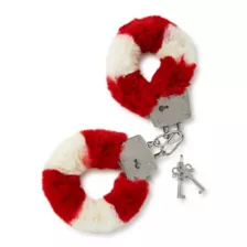 Candy Cane Fur Handcuffs at Spencer's
