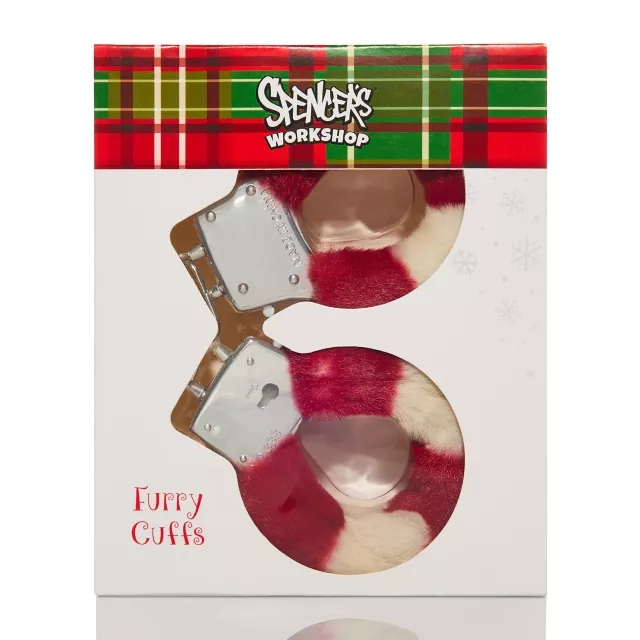 Candy Cane Fur Handcuffs at Spencer's
