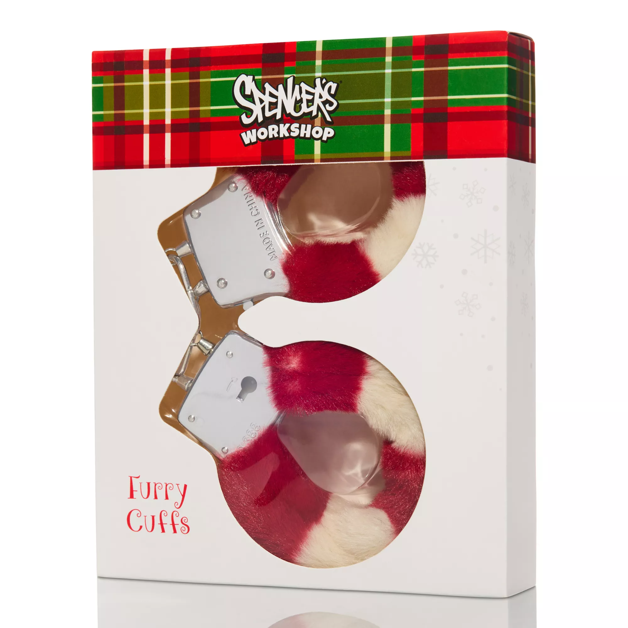 Candy Cane Fur Handcuffs at Spencer's