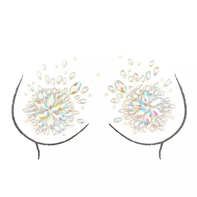 Iridescent Crystal Jewel Nipple Pasties at Spencer's