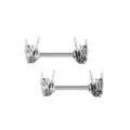 Titanium Skeleton Hand Nipple Barbells - 14 Gauge at Spencer's