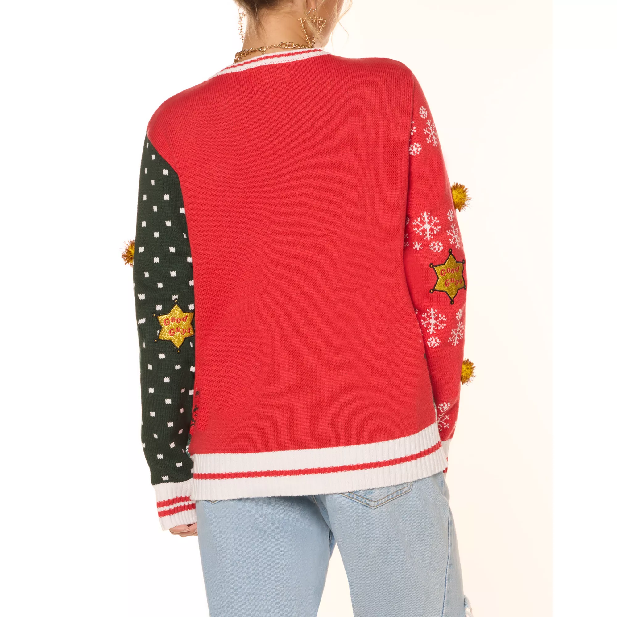 Light-Up Chucky Family Photo Christmas Sweater