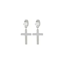 CZ Titanium Cross Stud Dangle Earrings at Spencer's