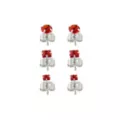 Multi-Pack Prong Red CZ Stud Earrings - 3 Pair at Spencer's