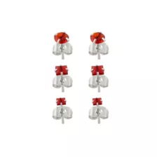 Multi-Pack Prong Red CZ Stud Earrings - 3 Pair at Spencer's