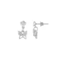 CZ Butterfly Dangle Earrings - 20 Gauge at Spencer's