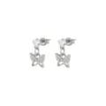 CZ Butterfly Dangle Earrings - 20 Gauge at Spencer's